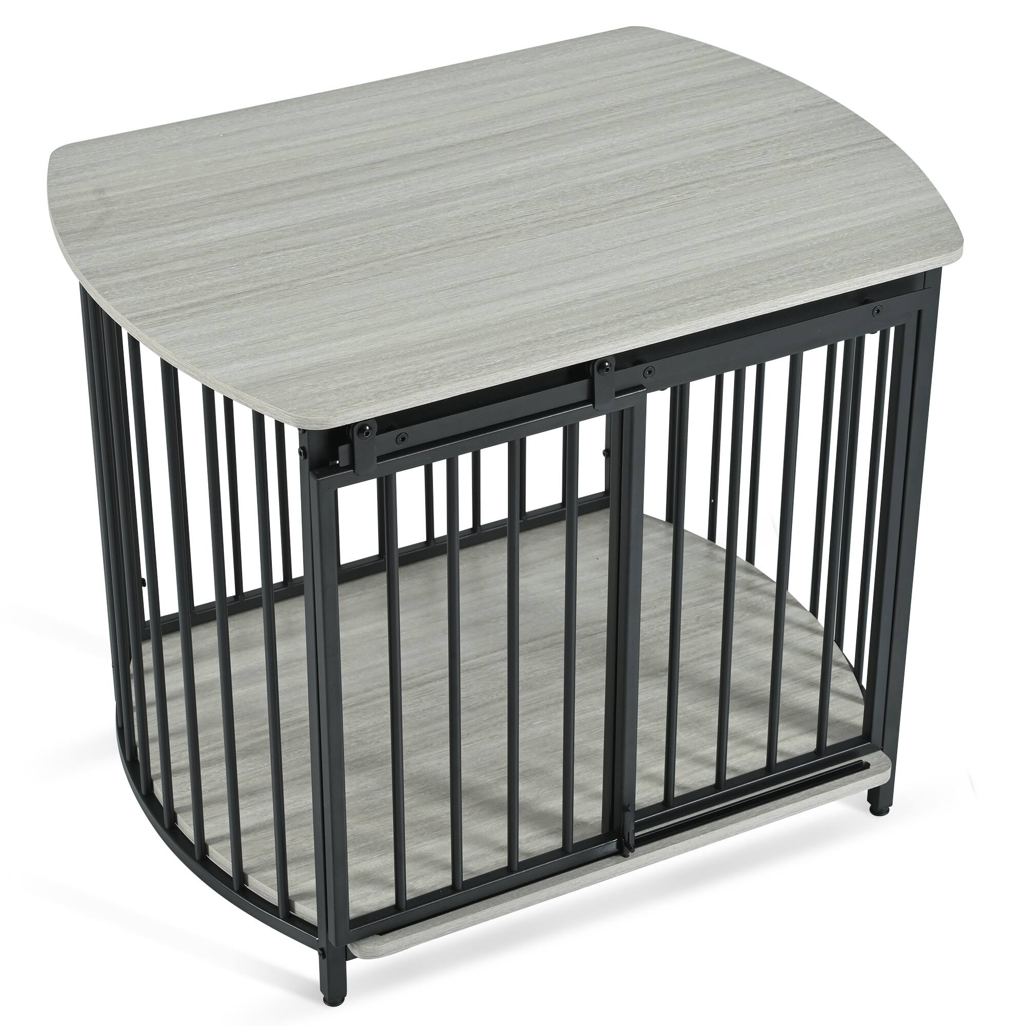 Alt View 7. Glintex - 31.5" Furniture Style Dog Crate for Small and Medium Dogs, Modern Dog Crate End Table with Double-Doors.