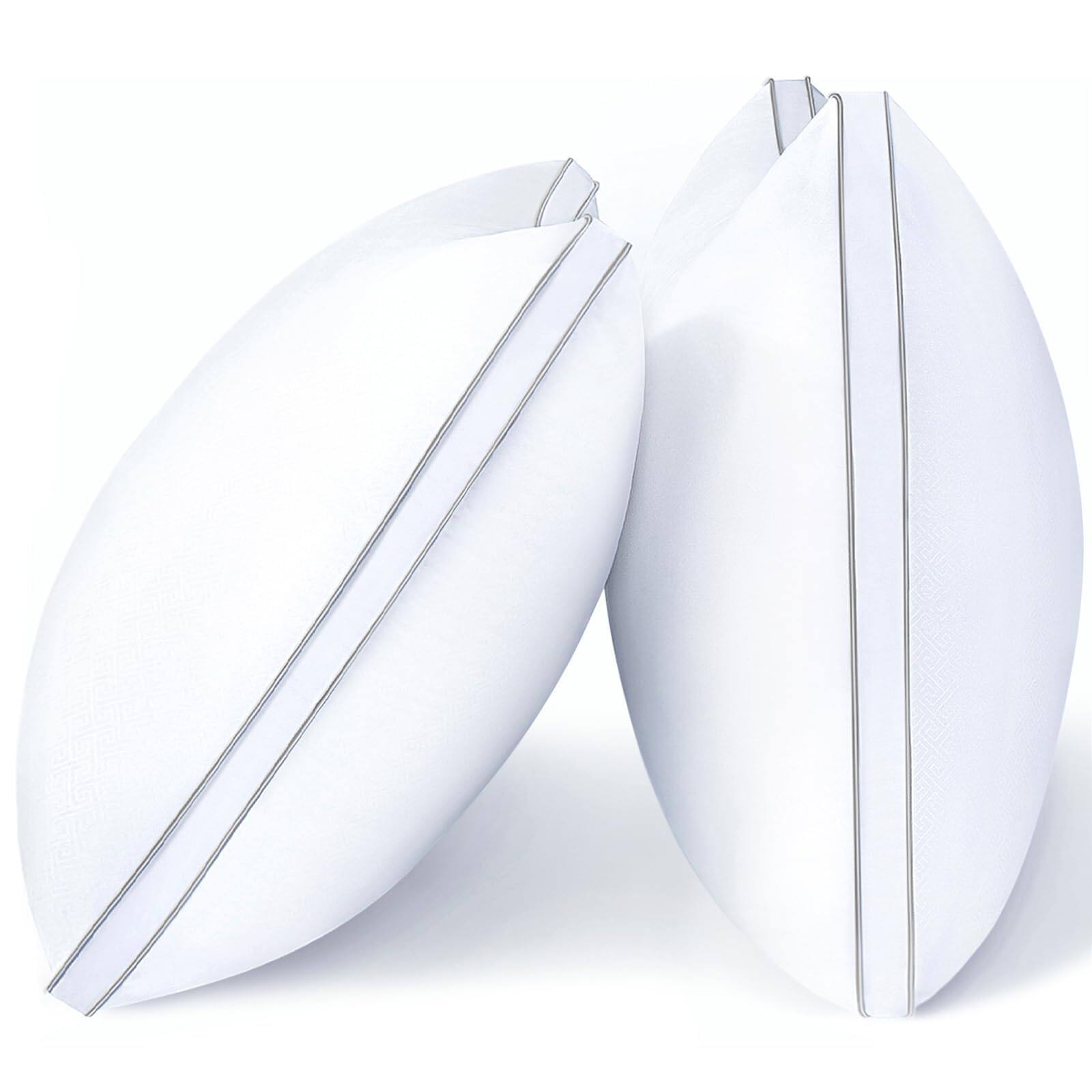 Alt View 1. Skar Audio - Pillows Queen Of 2 Hotel Quality Down Alternative Gusseted Bed For Side Or Sleepers - Dark Grey Queen Plush.