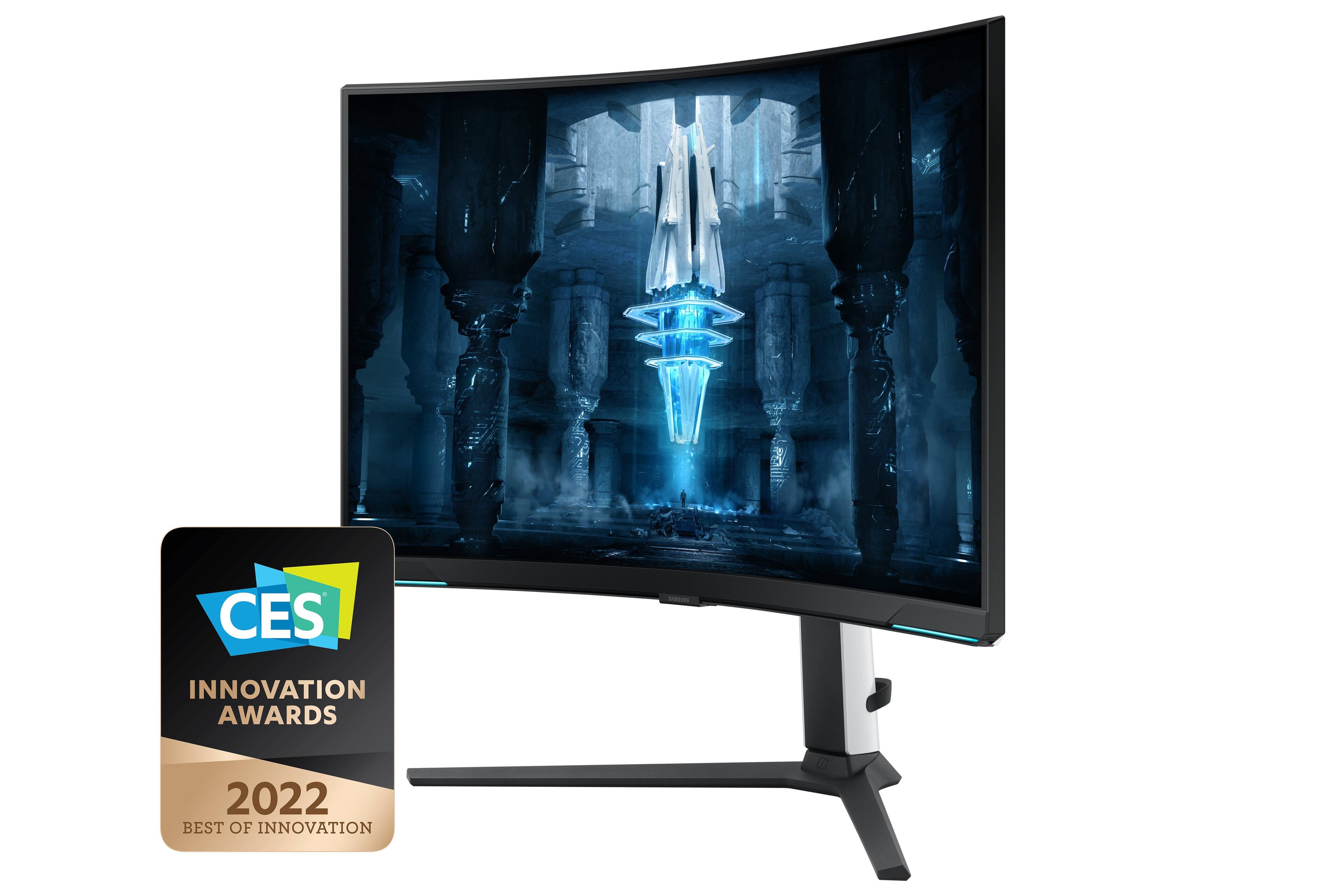 Alt View 30. Samsung - 32" Odyssey Neo G8 Curved 4K UHD FreeSync Premium Pro & G-Sync Compatible  240Hz 1ms Gaming Monitor - Black.