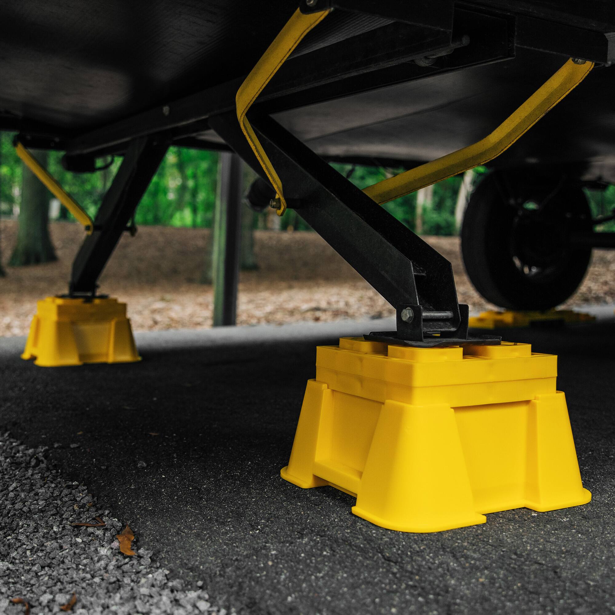 Alt View 5. Camco - Camco FasTen Big Blocks RV Stabilizing Jack Supports with T-Handle, 2-Pack.