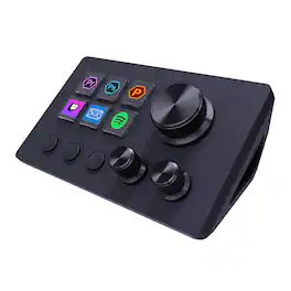 Cozy Serene - Streaming Macro Keypad Stream Controller Deck Gaming Shortcut With Customizable 6 Lcd Keys 3 Buttons And Knobs Trigger - Black