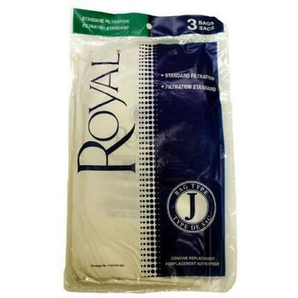 STANDARD FILTRATION BAGS
3 BAGS
STANDARD FILTRATION
FILTARATION STANDARD
BAG TYPE J
TYPE DE SAC
GENUINE REPLACEMENT
REMPACEMENT AUTHENTIQUE