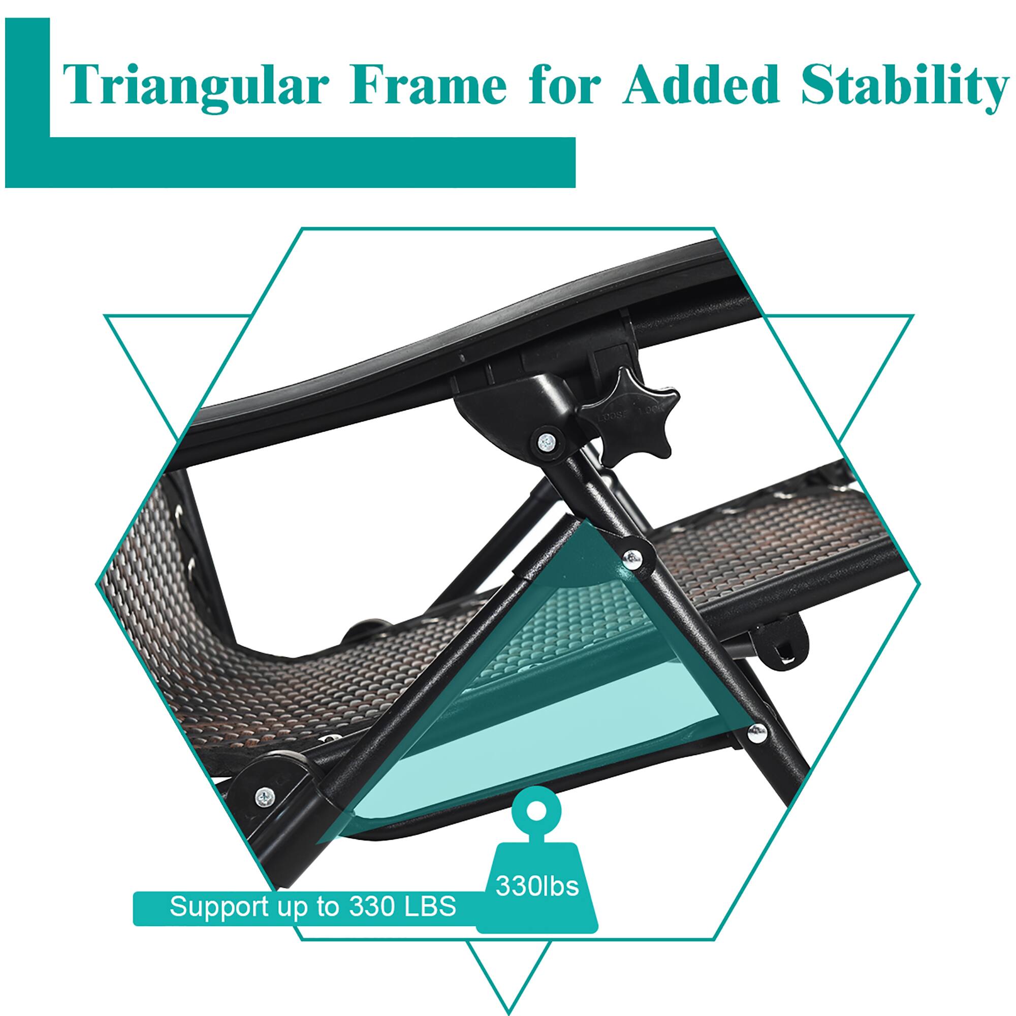 Triangular Frame for Added Stability, Support up to 330 LBS, 330lbs