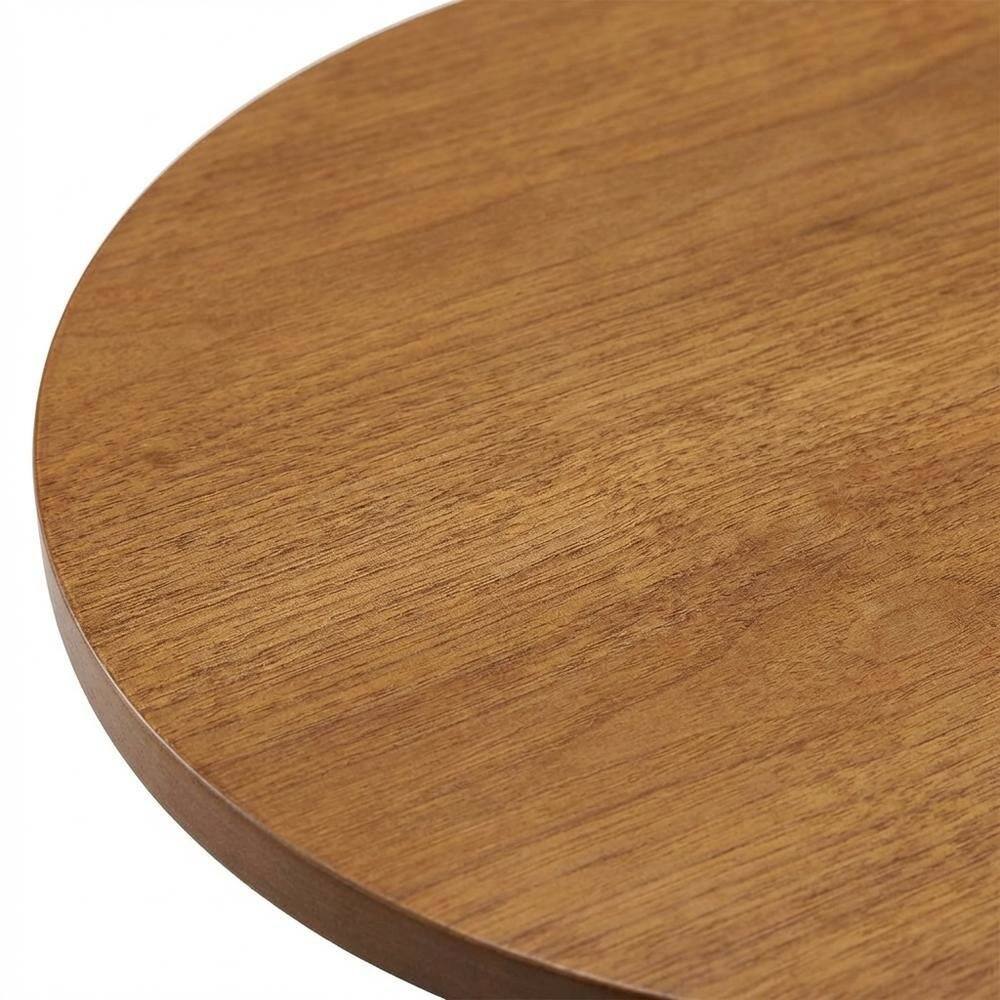 Alt View 1. Outdoor Escape - Round Boucle Fabric Outdoor Ottoman With Storage And Cushioned Top - Brown.