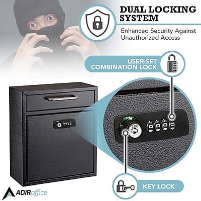 DUAL LOCKING SYSTEM  
Enhanced Security Against Unauthorized Access

USER-SET COMBINATION LOCK

ADIRoffice

KEY LOCK