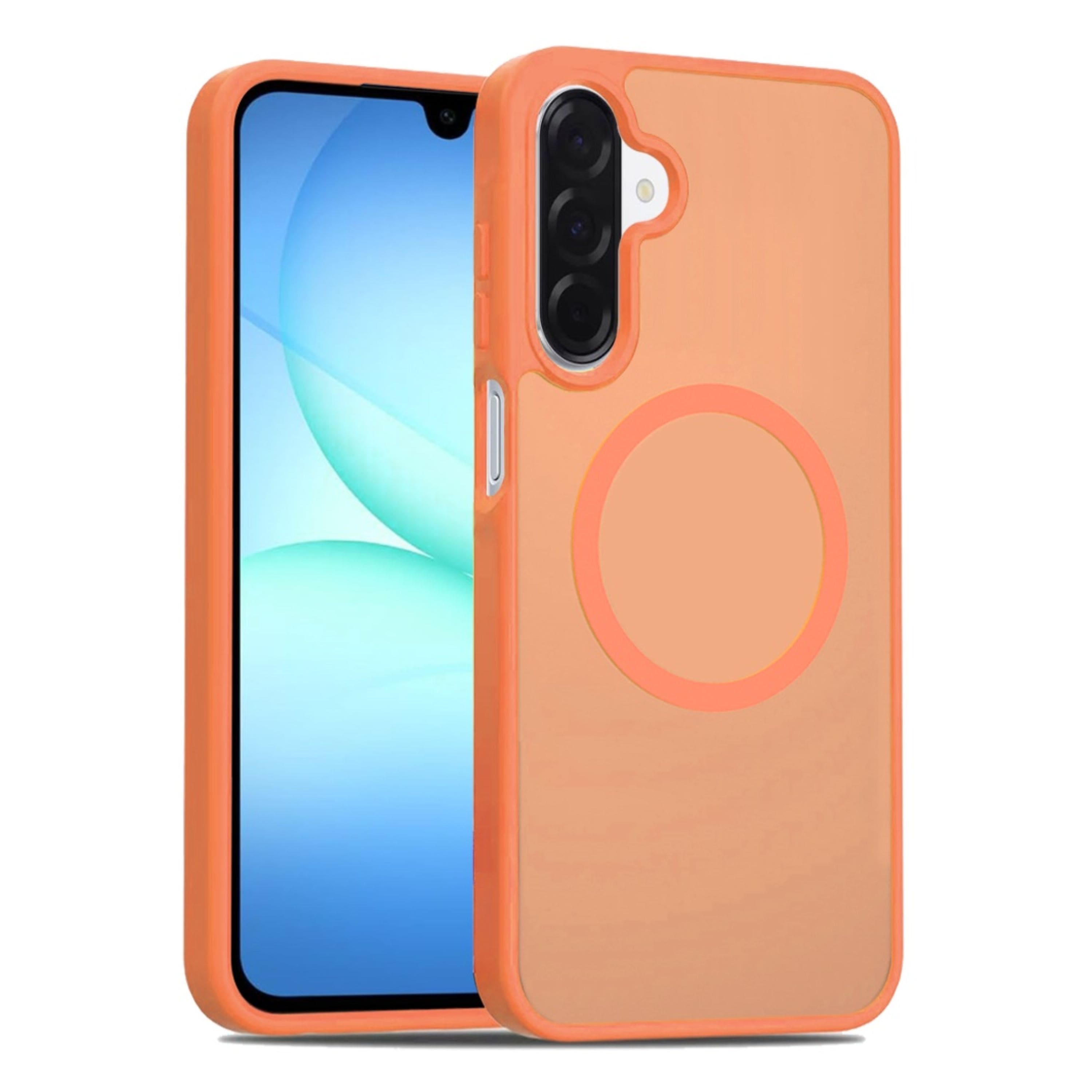 Kitcheniva - Soft Touch Translucent Magnetic Circle Phone Case With Tempered Glass For Samsung Galaxy A17 5G - Cosmic Orange price history on PriceWatchPro
