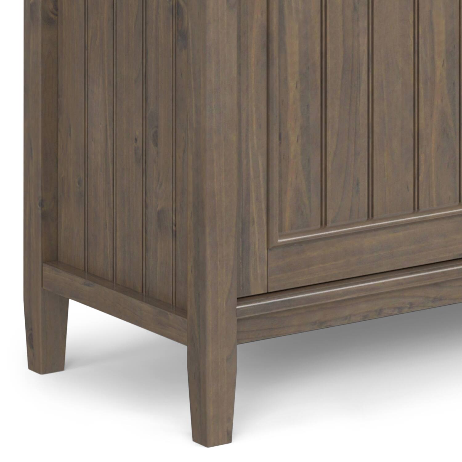 Alt View 7. Simpli Home - Lev 39 inch Storage Cabinet (Set of 2) - Smoky Brown.