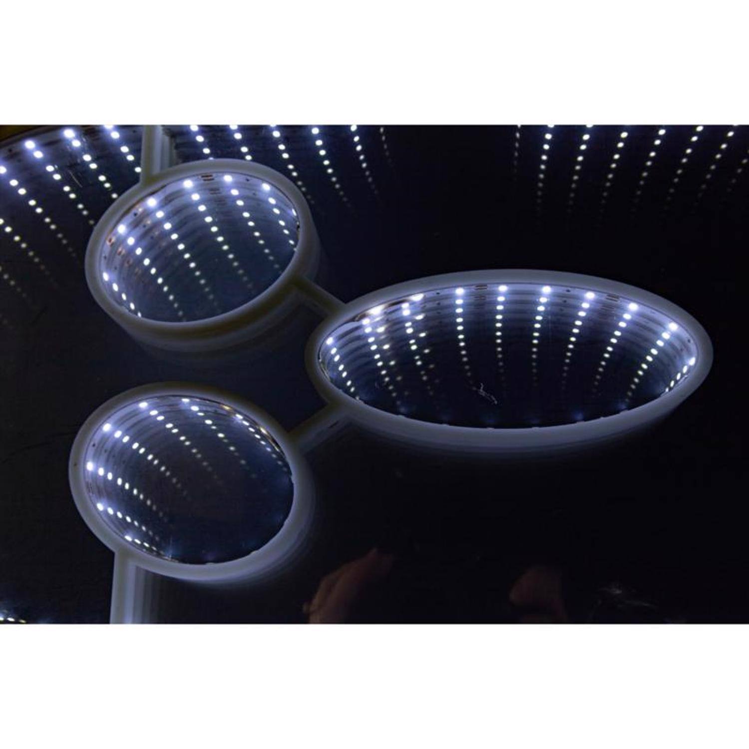 Angle. Celebrations - Celebrations Halloween White 23 in. LED Prelit Ghost Infinity Halloween Decor - White.