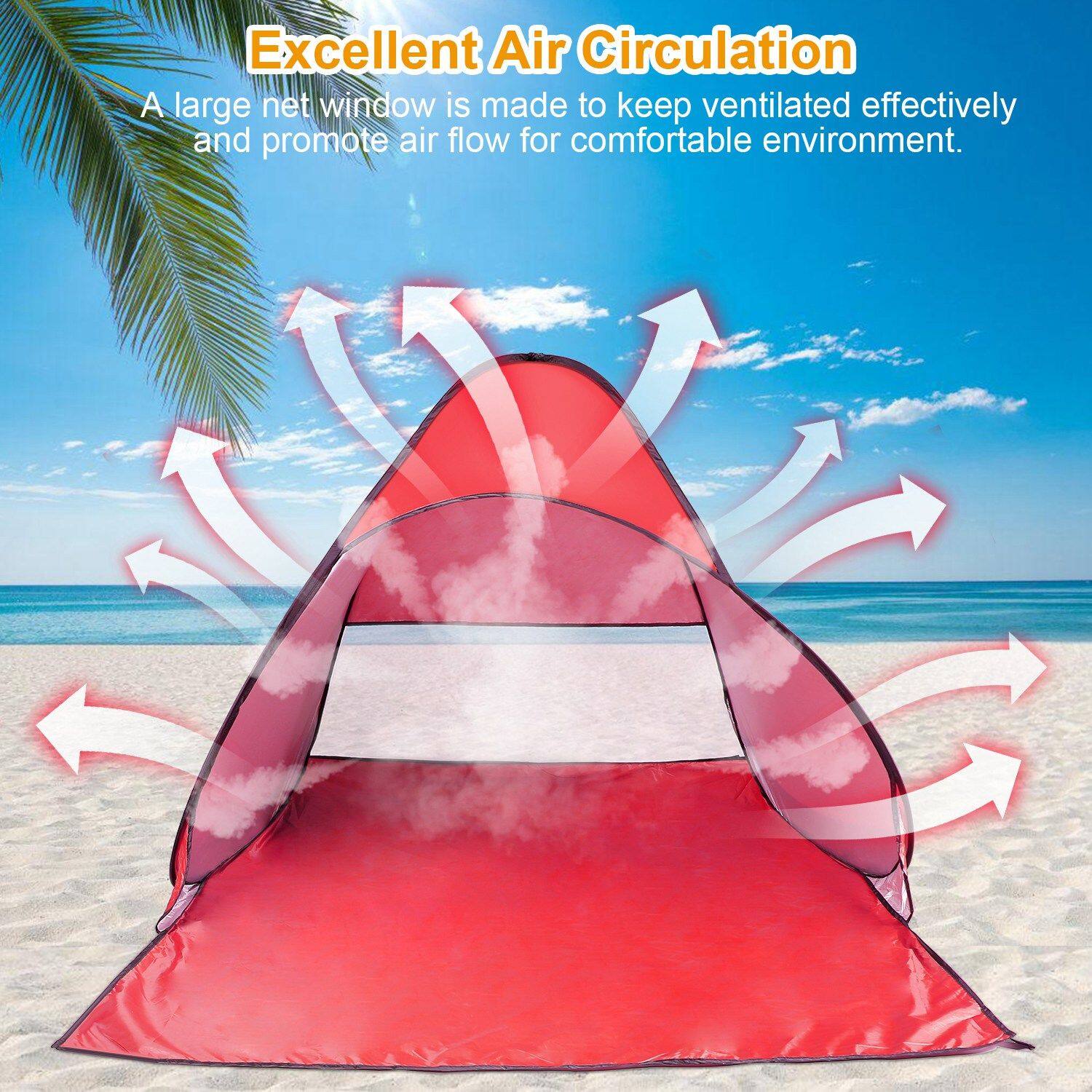 Excellent Air Circulation  
A large net window is made to keep ventilated effectively and promote air flow for comfortable environment.