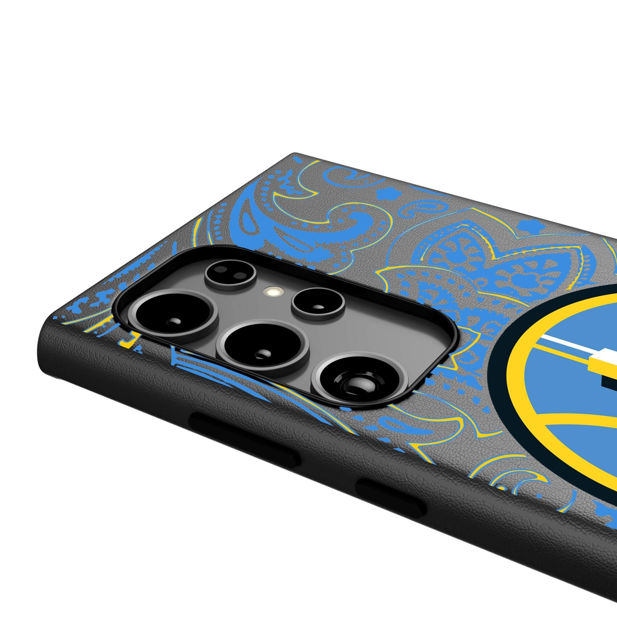Alt View 3. Keyscaper - Chicago Sky Paisley Galaxy Magnetic Bump Case - S24 Ultra - Black.
