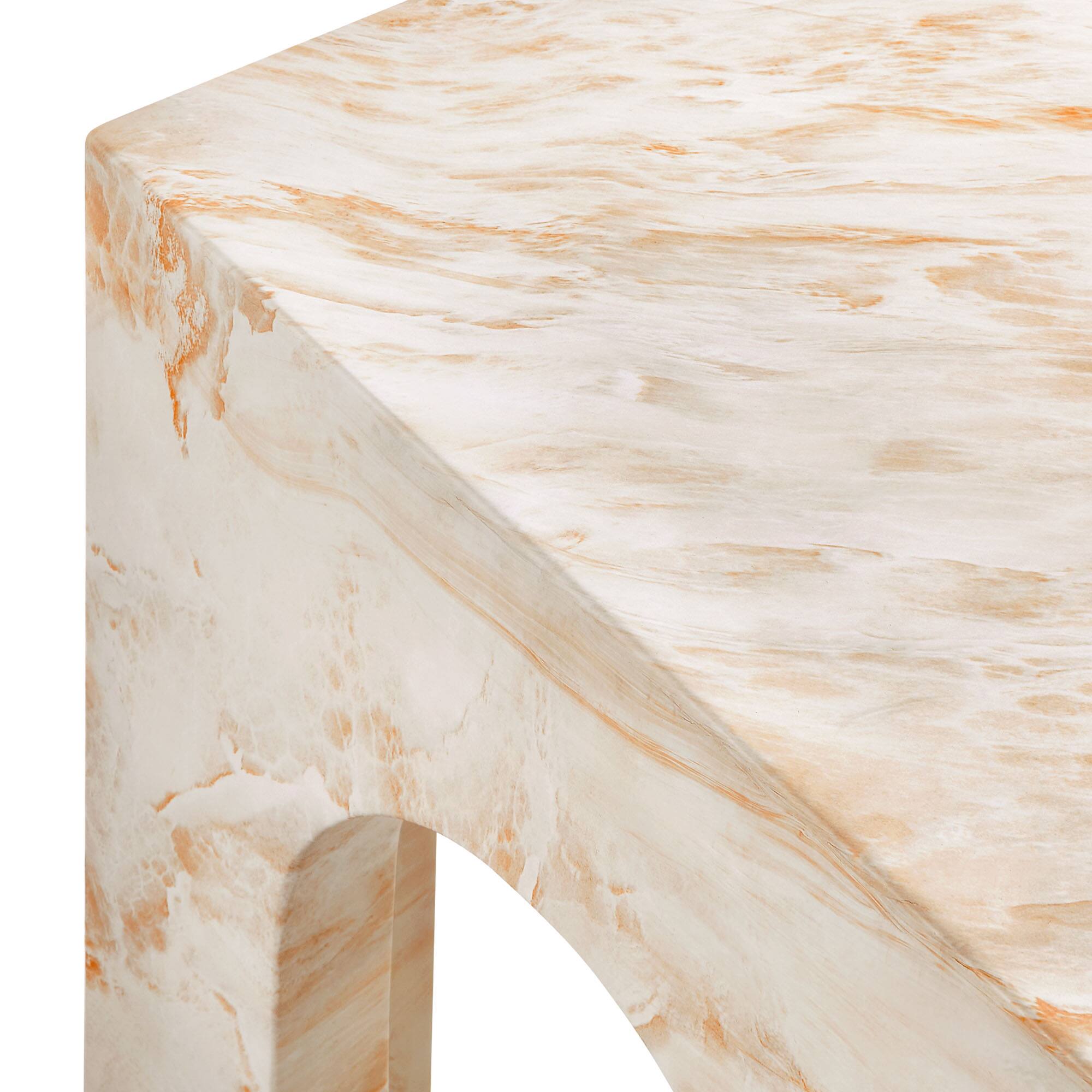 Alt View 7. Modway - Valen Square Indoor - Outdoor Patio Arched Concrete Side Table by Modway - Honey Onyx.