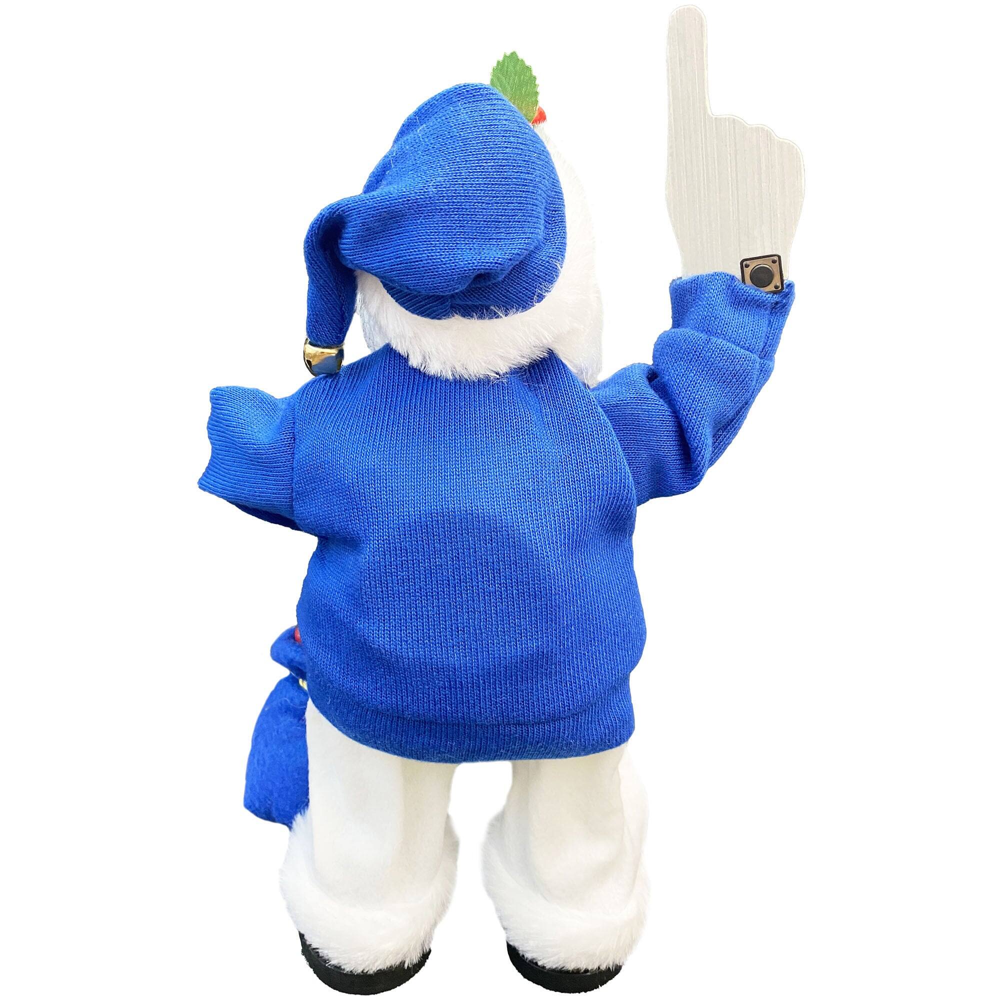 Alt View 1. Santa's Workshop - Kentucky Wildcats 12" Animated Musical Santa - Blue.