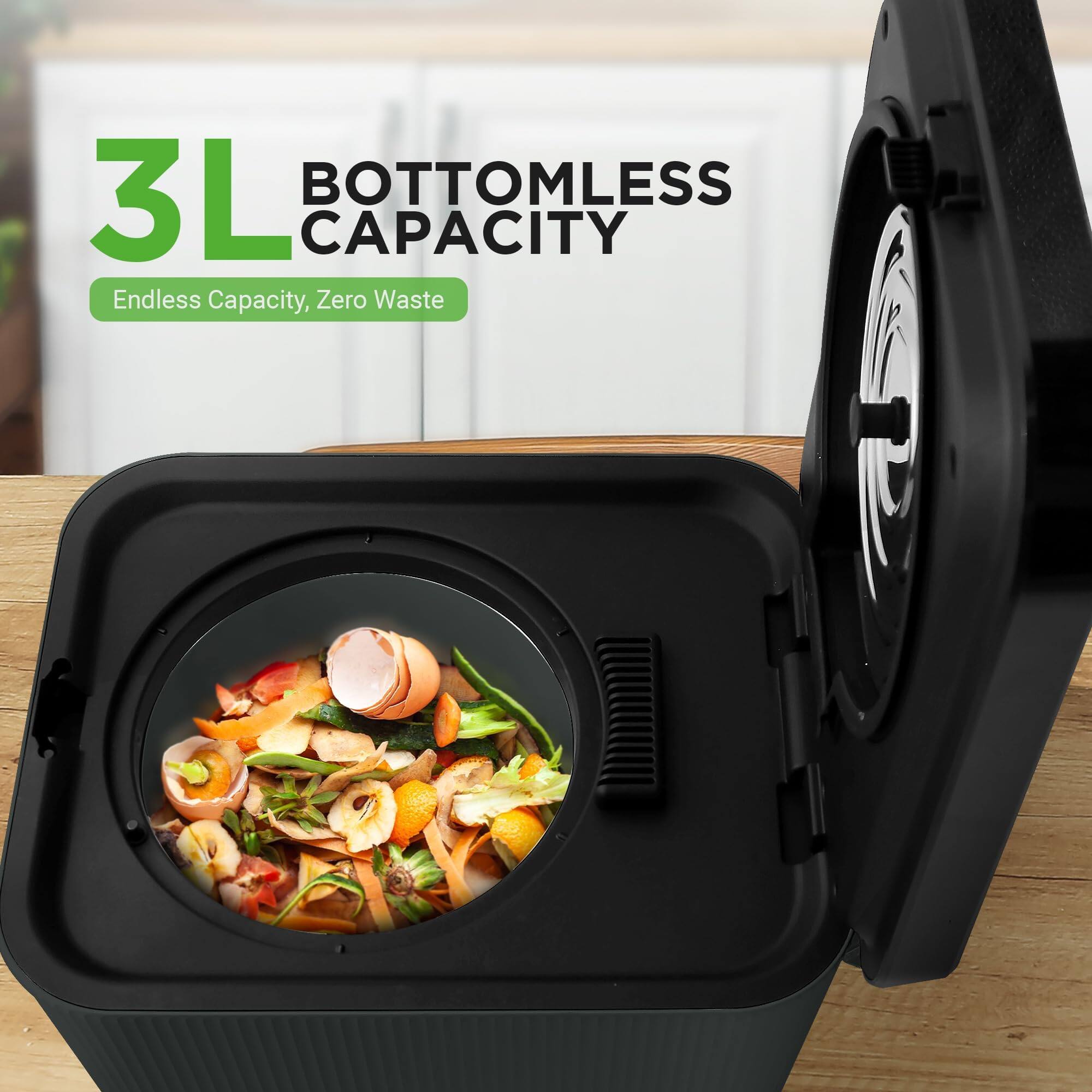 3L BOTTOMLESS CAPACITY  
Endless Capacity, Zero Waste