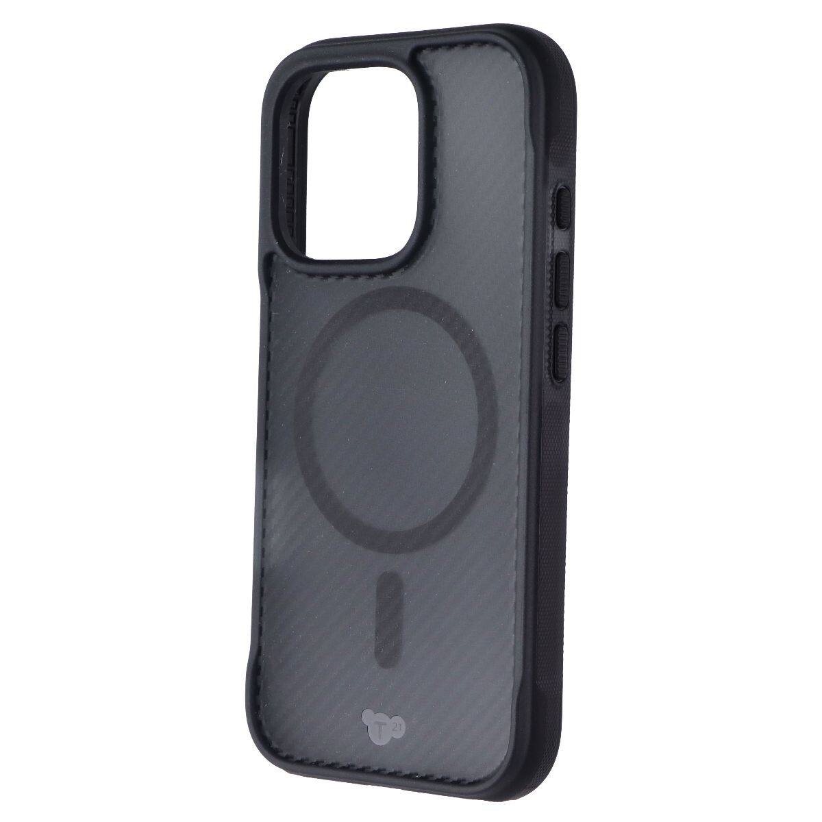 Front. Tech21 - Tech21 EvoArmor Case for MagSafe for Apple iPhone 16 Pro - Black - Black.