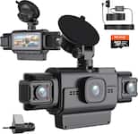 Rexing - R4-RD Dash Cam All-Around 1080p, Built-in 360° Motion Parking Monitor, GPS, App Control - Black