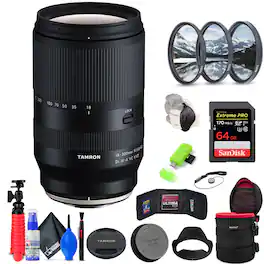 Tamron - 18-300mm f/3.5-6.3 Di III-A Lens for FUJIFILM X+ Accessories (INT Model) - Black