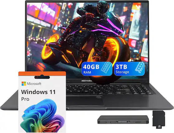 40GB RAM
3TB Storage
Microsoft Windows 11 Pro
ASUS Vivobook