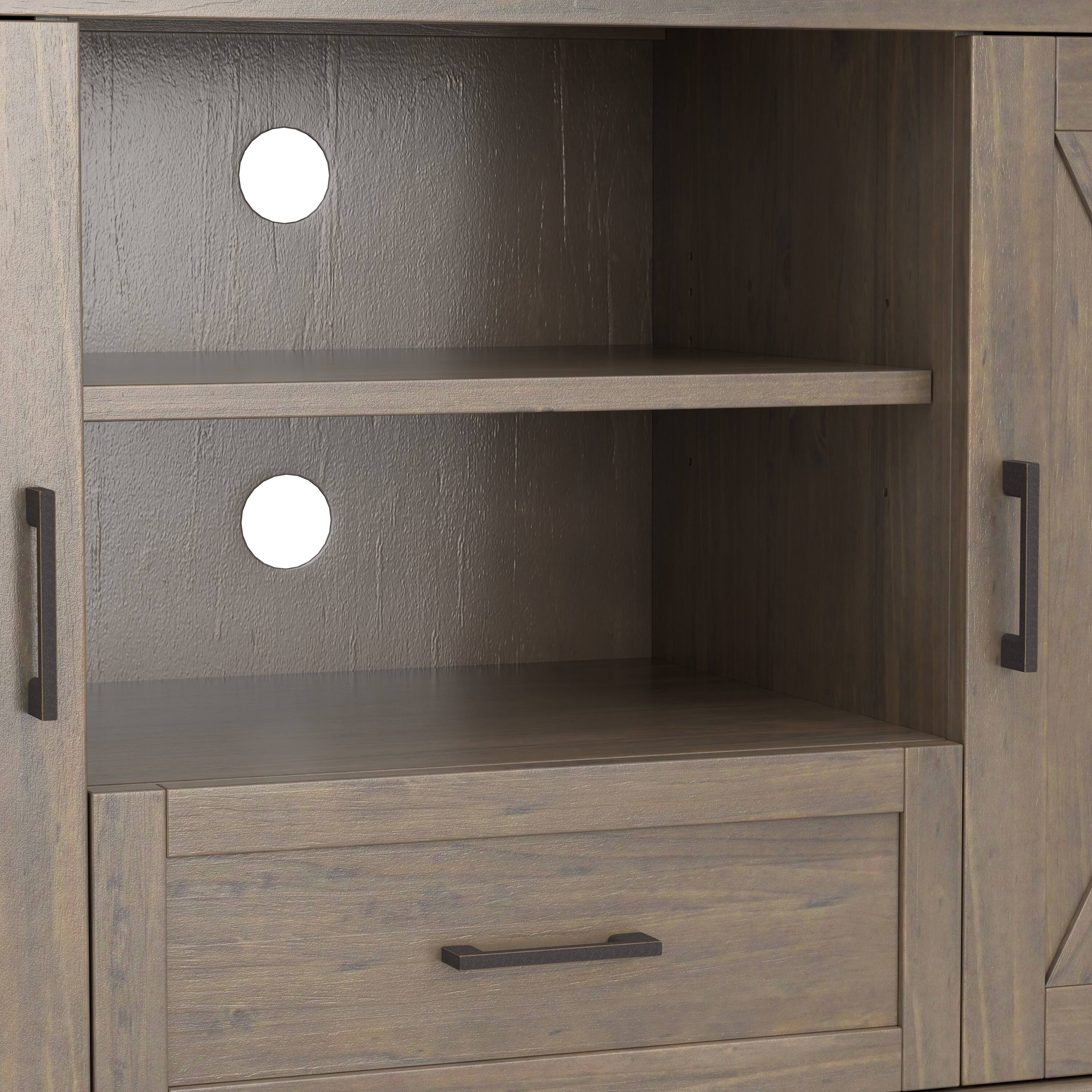 Alt View 2. Simpli Home - Ela SOLID WOOD 53 inch Wide Transitional TV Media Stand - Smoky Brown.