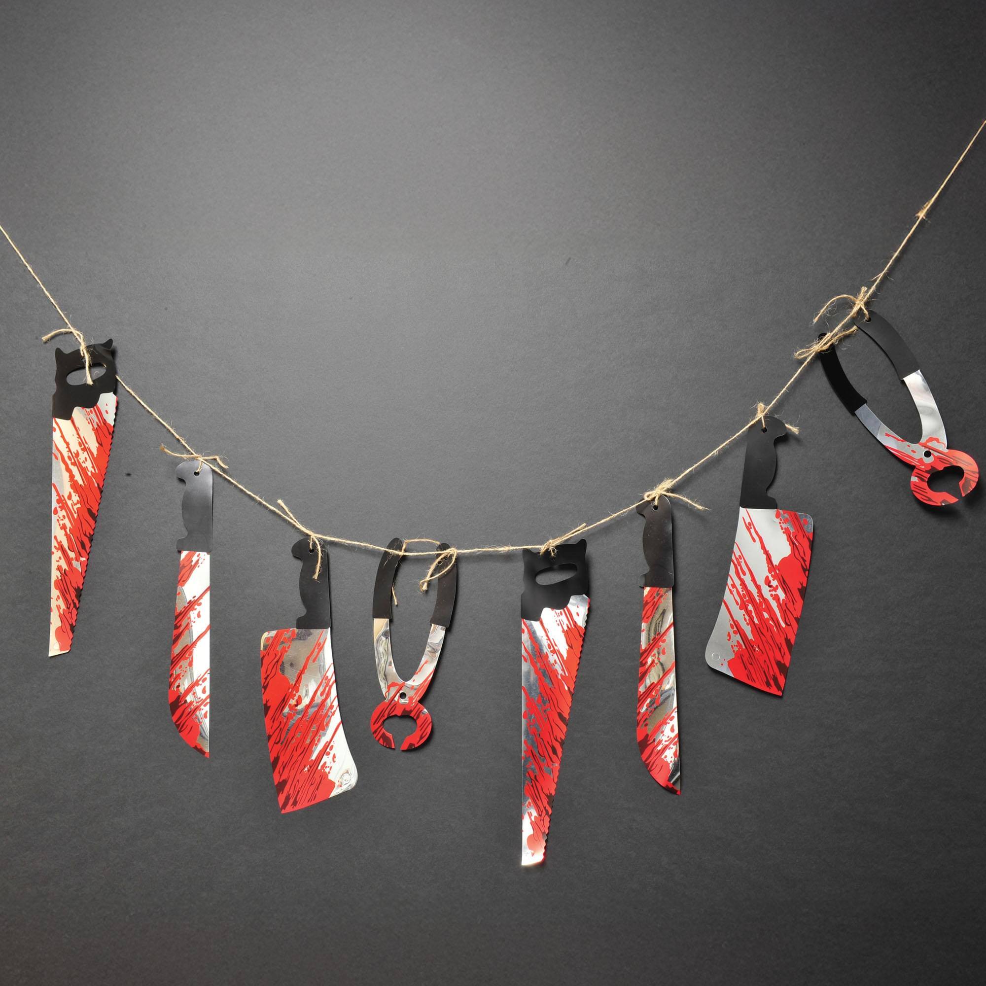 Alt View 10. Funworld - Torture Tools 6 Foot Halloween Garland - Red.