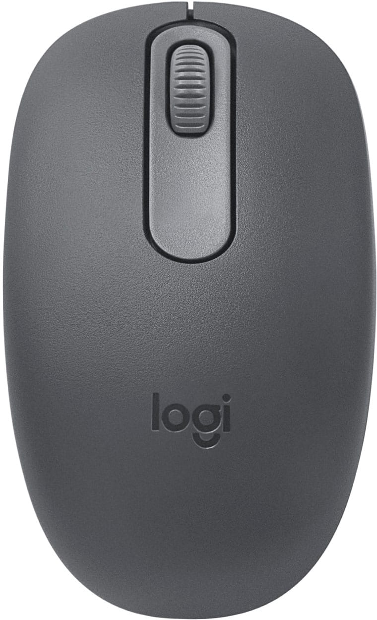 Logitech - M196 Lightweight Bluetooth Wireless Optical Mouse Compact 3-Button Ambidextrous Mouse with Smooth Tracking - Wireless - Graphite - Front_Zoom