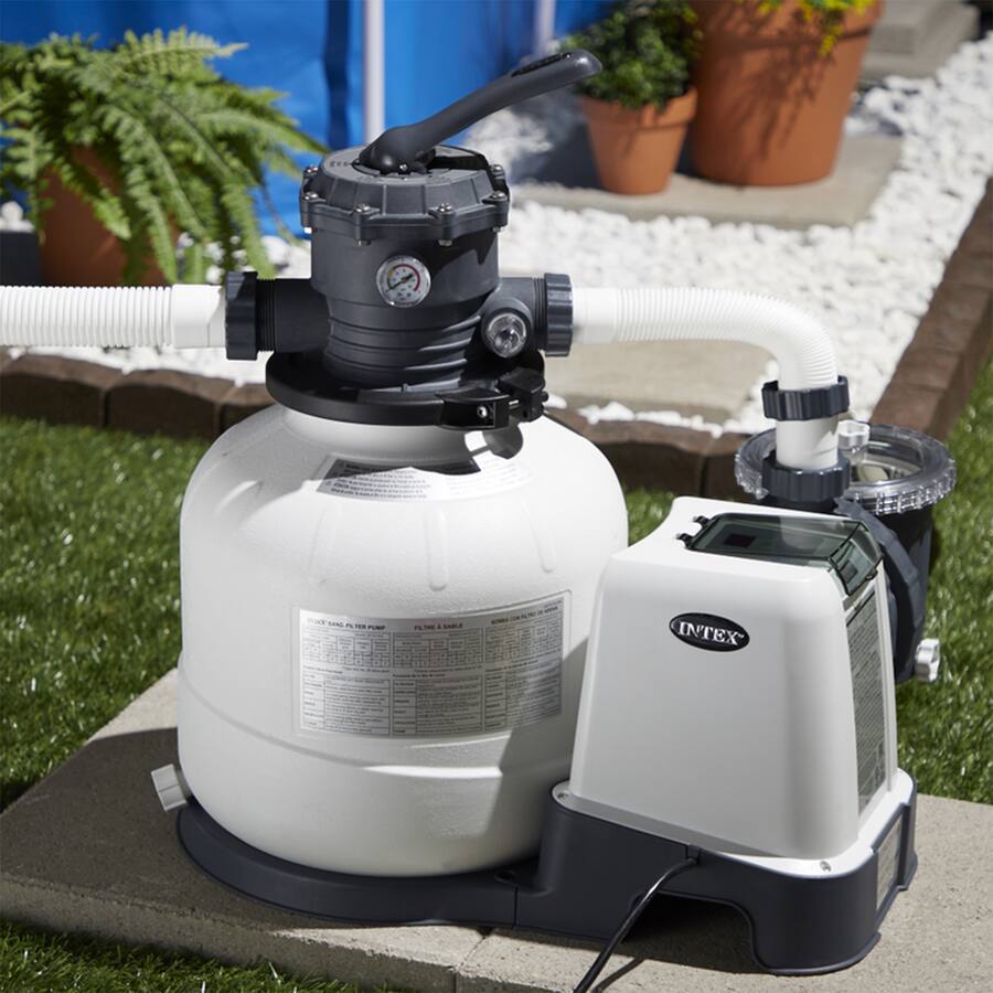 Intex Cleaners Intex ZX100 Automatic Pressure Side Pool Cleaner with Pool Sand Filter ...