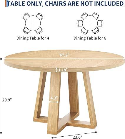 TABLE ONLY, CHAIRS ARE NOT INCLUDED

Dining Table for 4  
Dining Table for 6  

47.2"  
1.18"  
29.9"  
4.3"  
23.6"