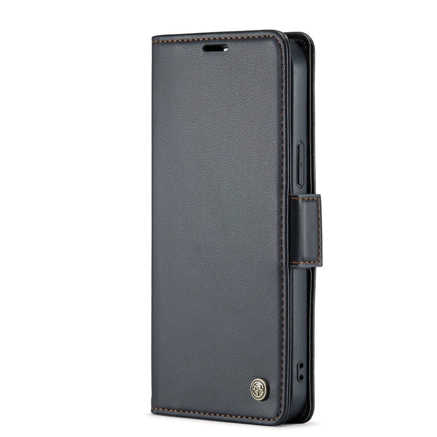 Front. Stock Preferred - PU Leather Wallet Case with RFID Blocking for iPhone 17 Black - Black.