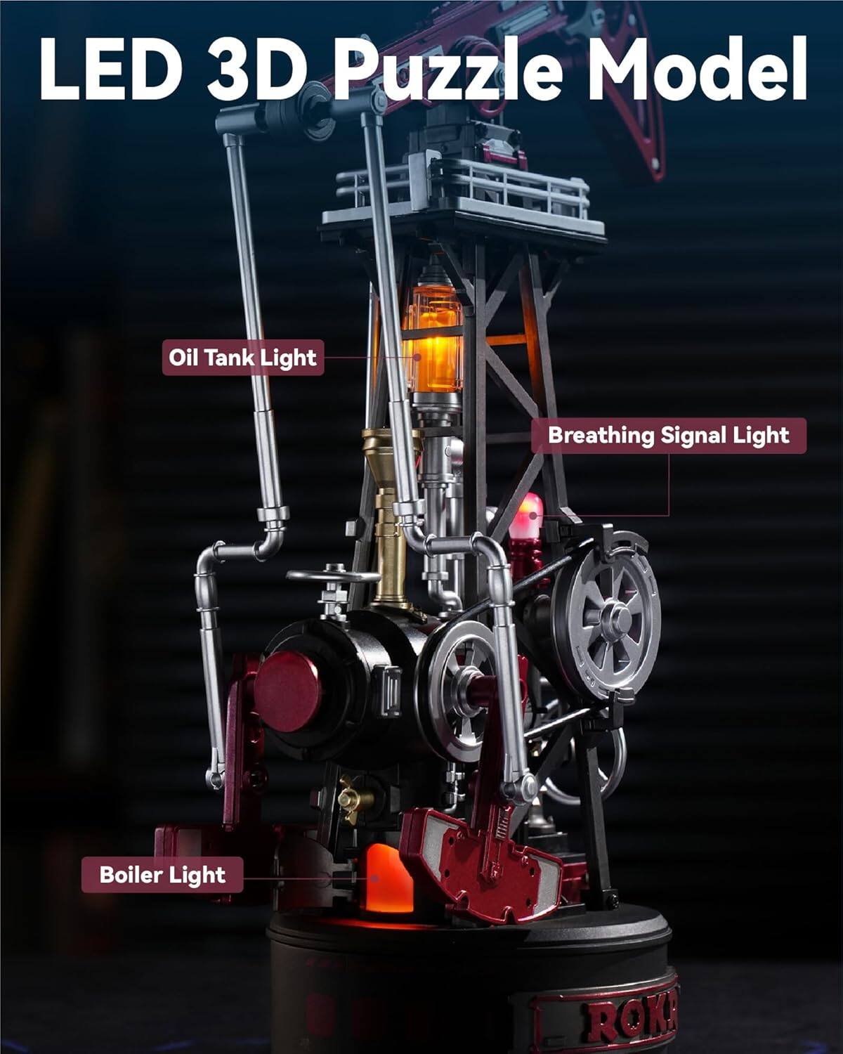 LED 3D Puzzle Model  
Oil Tank Light  
Breathing Signal Light  
Boiler Light  
ROKE