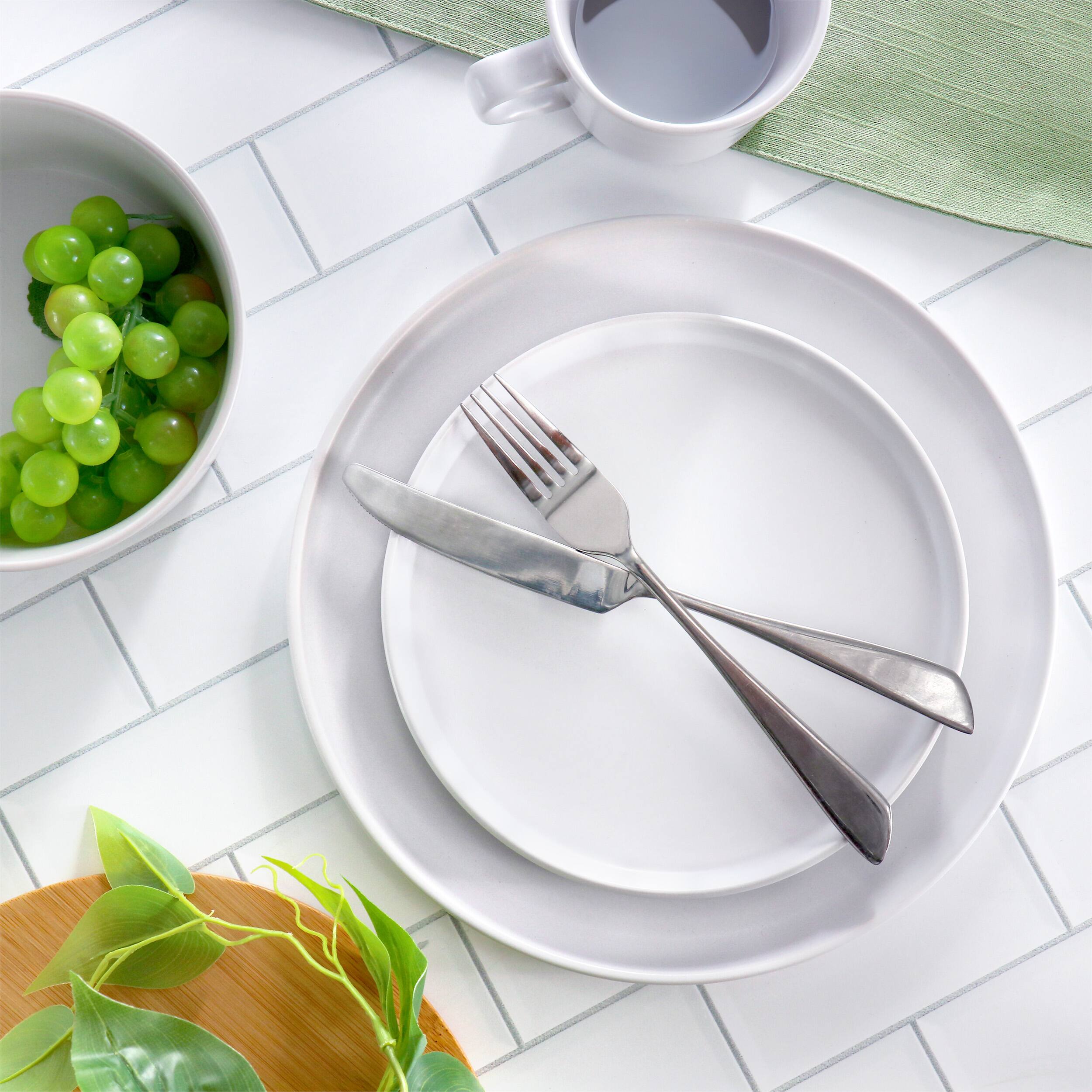 Alt View 9. Elama - Elama Luxmatte White 16 Piece Dinnerware Set - White.