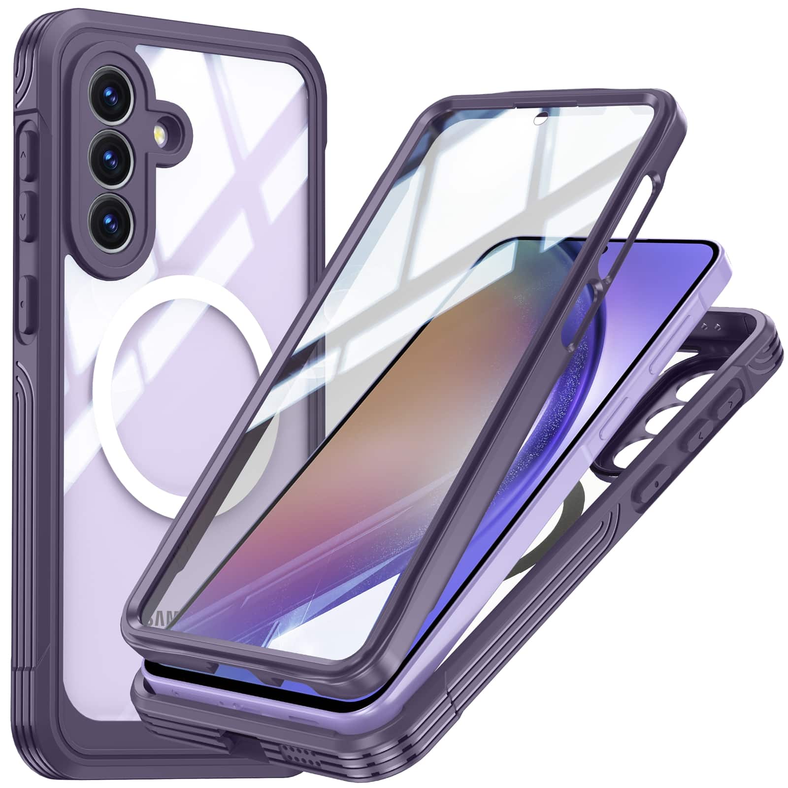 UUCOVER - Full Body Case for Samsung Galaxy A57 5G,Shockproof TPU+PC Built-in with Screen Protector Compatible with MagSafe Cover - Purple price history on PriceWatchPro