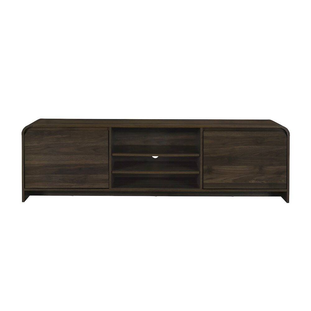 Alt View 1. New Classic Furniture - Mara Wood Walnut TV Stand - Brown.