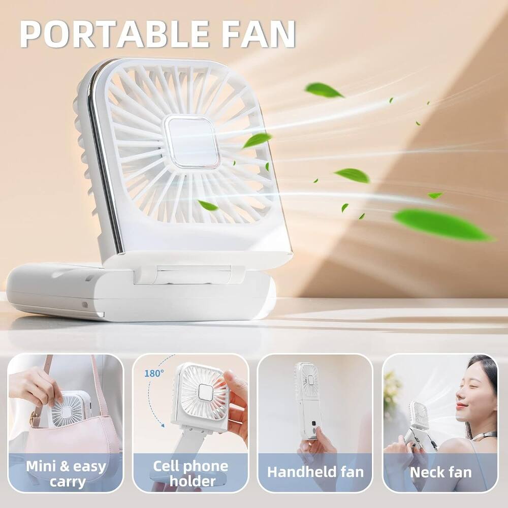 PORTABLE FAN

180° Mini & easy carry Cell phone holder Handheld fan Neck fan