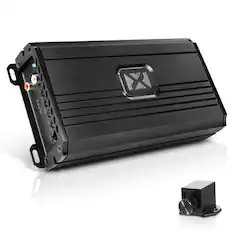 Front. NVX - NDA8001 800W RMS N-Series Class D Monoblock Car Amplifier - Black.