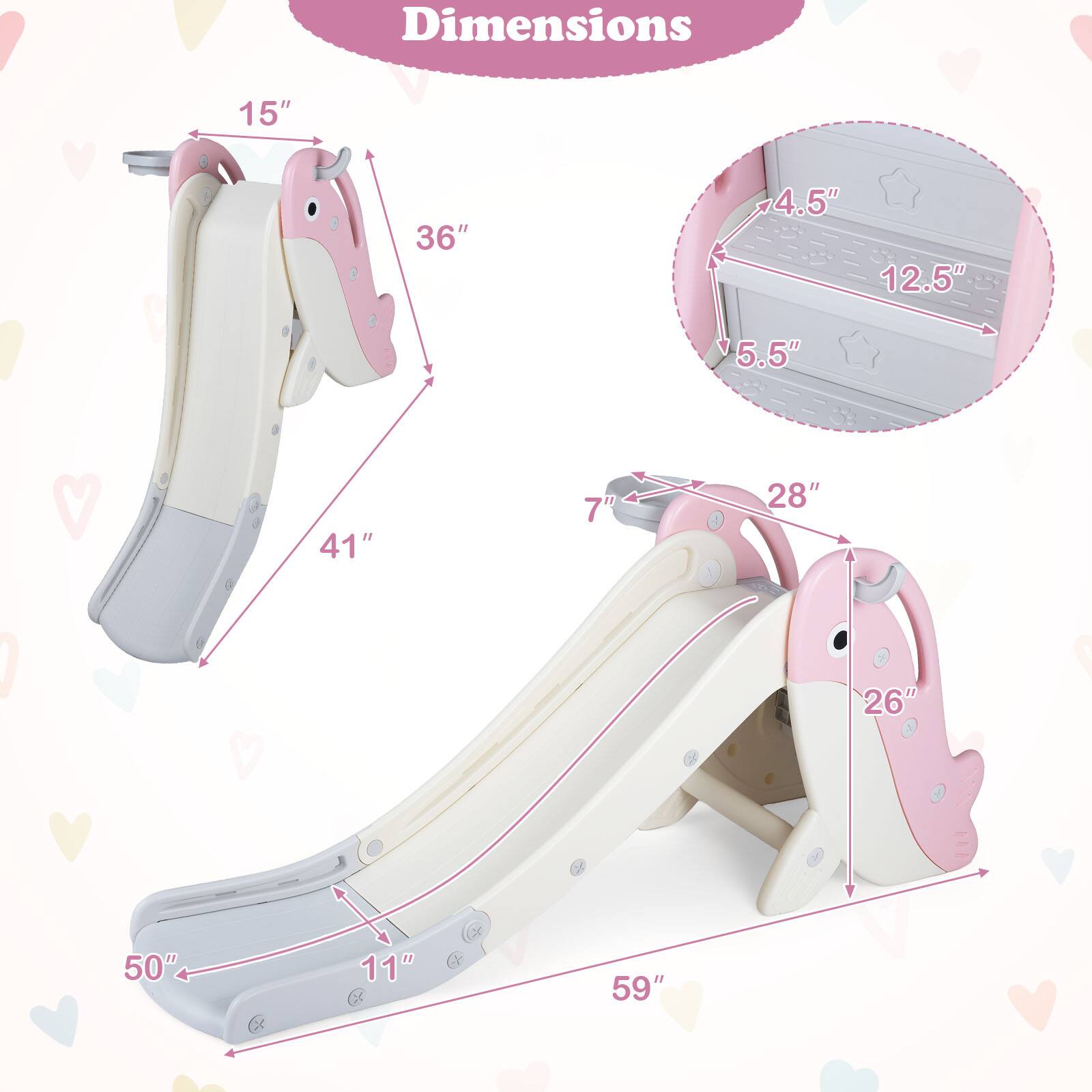 Dimensions: 15" x 36" x 4.5" x 12.5" x 5.5" x 41" x 7" x 28" x 26" x 50" x 11" x 59"