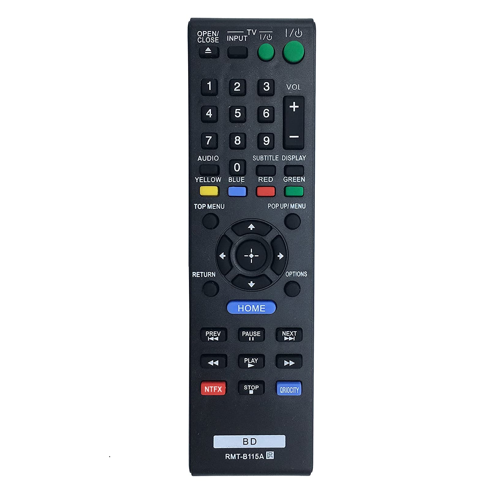 VINABTY - New RMT-B115A Replaced Remote Fits for Sony DVD Blu-Ray Disc Player BDP-BX58 BDP-BX38 BDP-S280 BDPBX58 BDPBX38 BDPS280 - Black