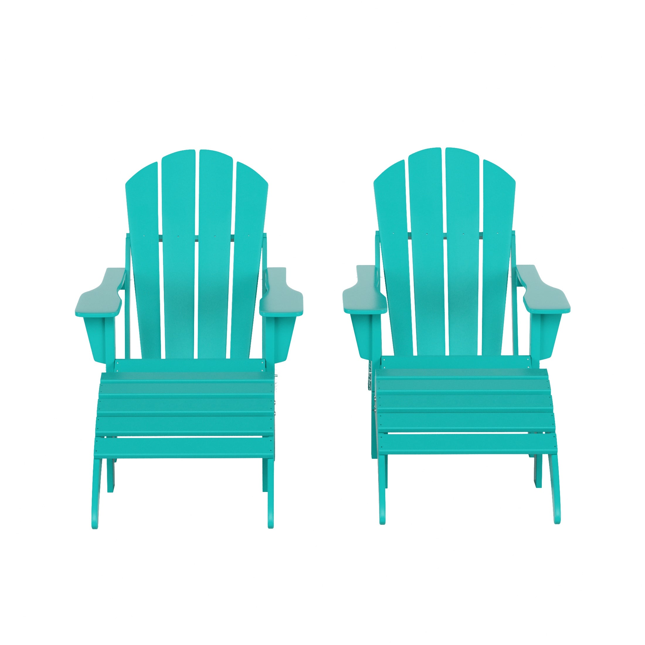 WestinTrends - Malibu 4-Piece set classic Adirondack chairs with ottoman (2 seater) - Turquoise price history on PriceWatchPro