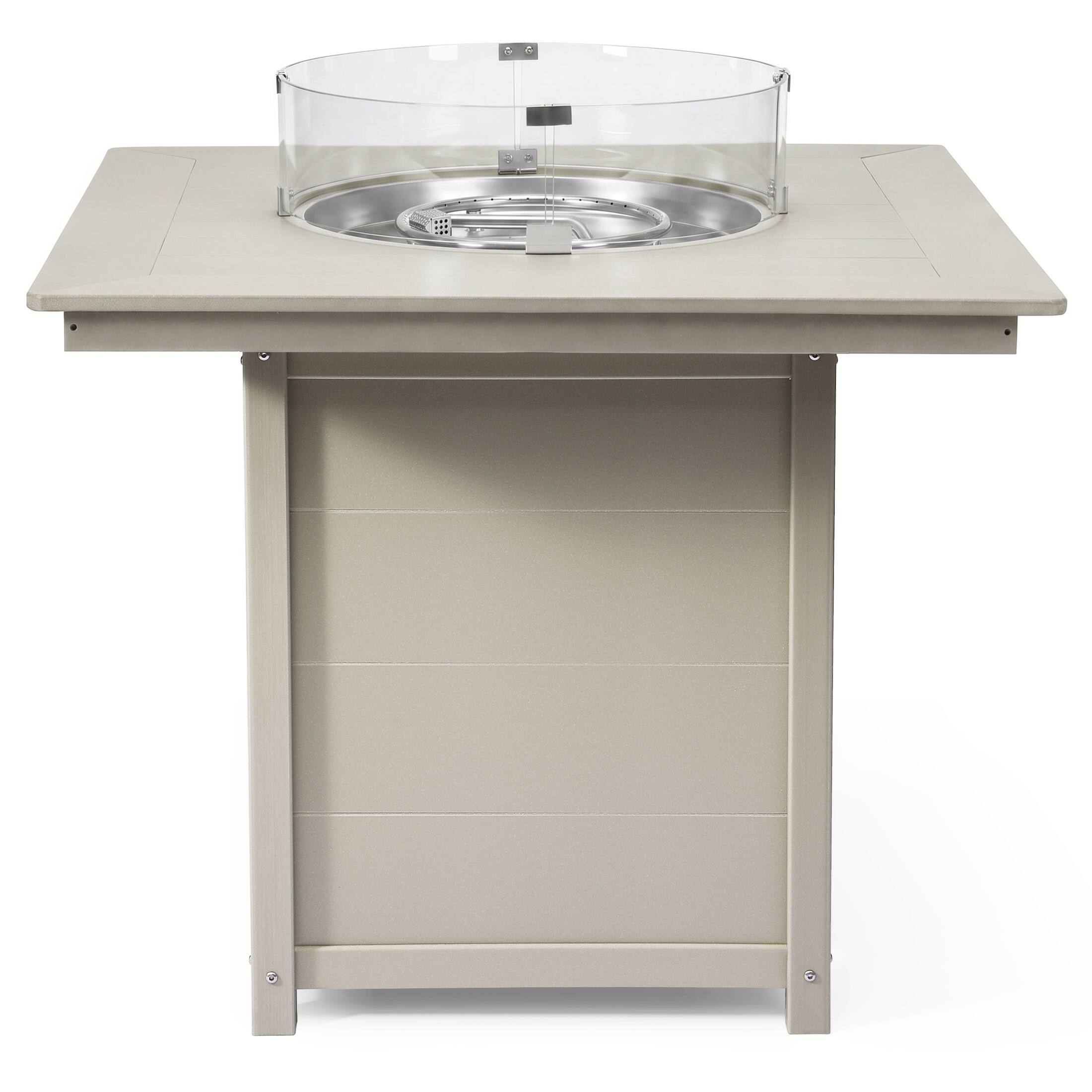 Back. WestinTrends - WestinTrends Helios 42" Modern Outdoor Patio Gas Propane Square Fire Pit Table - Sand.