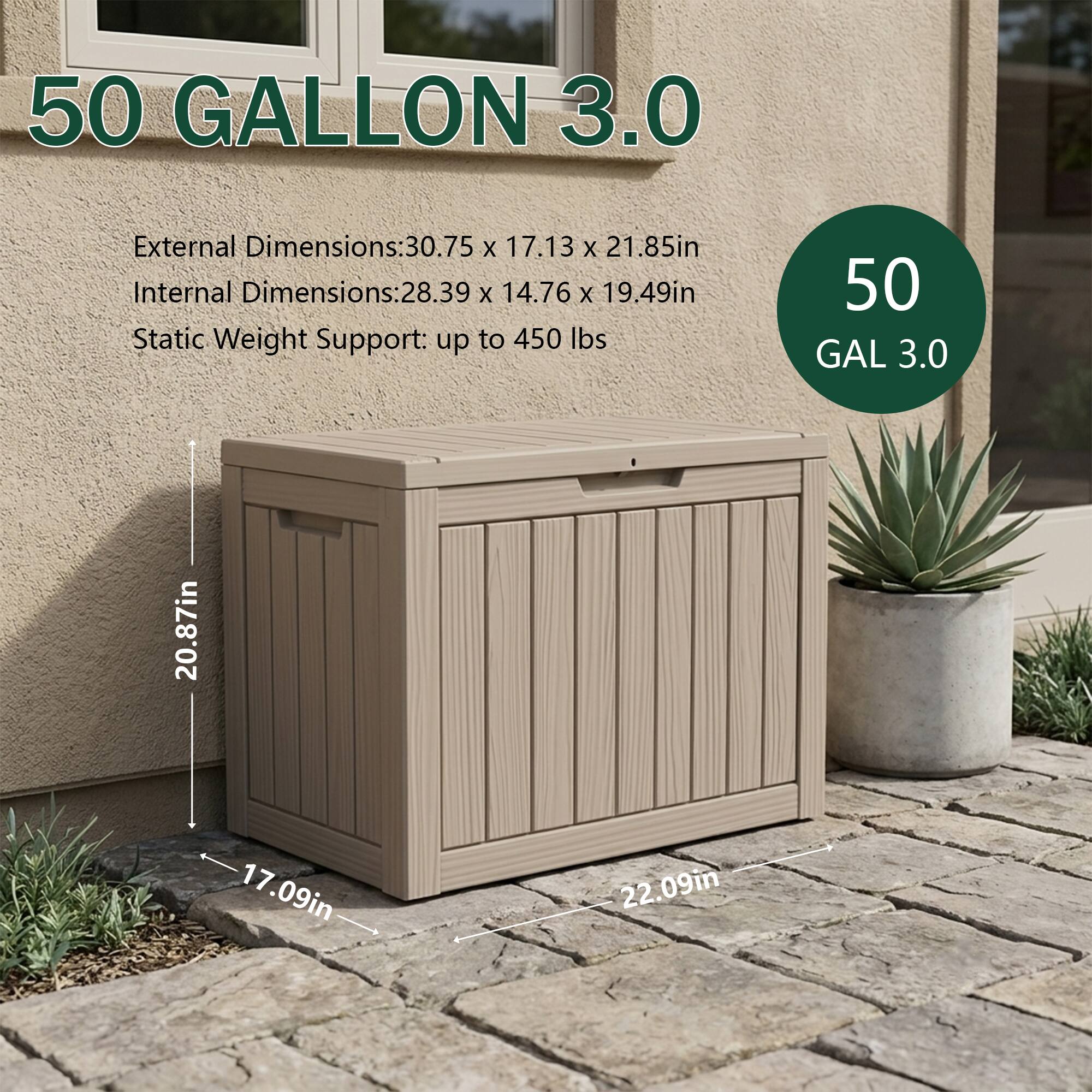 50 GALLON 3.0

External Dimensions: 30.75 x 17.13 x 21.85in  
Internal Dimensions: 28.39 x 14.76 x 19.49in  
Static Weight Support: up to 450 lbs

50 GAL 3.0

20.87in  
17.09in  
22.09in