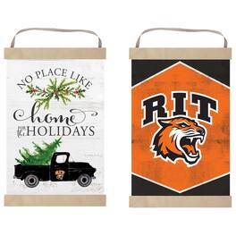 Jardine - Rochester Institute of Technology Tigers 12" x 20" Reversible Banner Sign - White