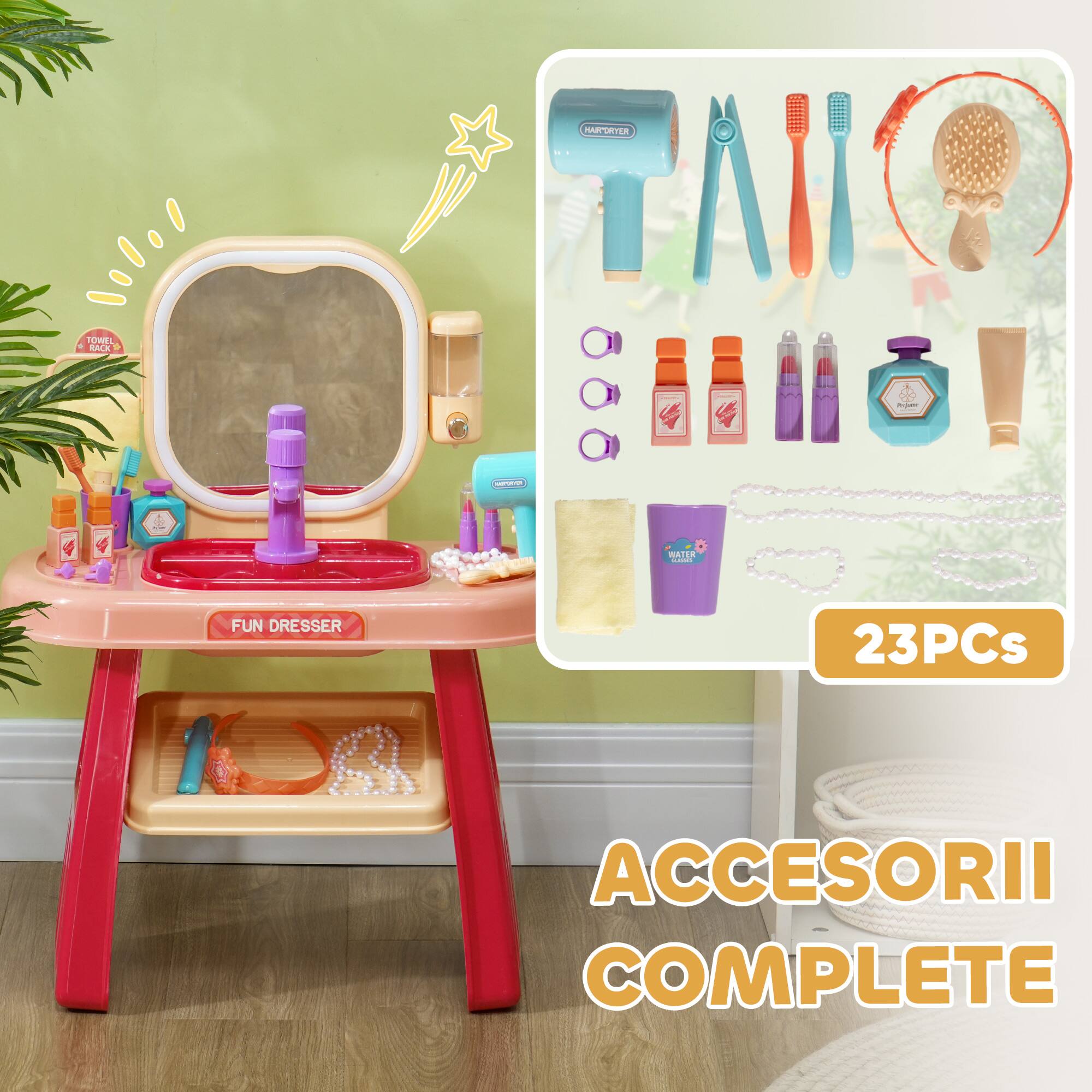 HARTORYER TOWEL BACK - WRITER FUN DRESSER 23PCs ACCESSORIES COMPLETE