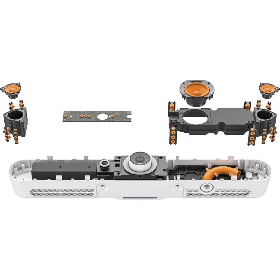 Alt View 5. Logitech - Logitech Rally Bar Mini (Graphite) + Tap with Cat5e - Video Conferencing Kit - Small Room Size Supported - Graphite.