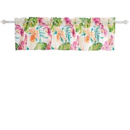 Greenland Home Fashions - Tropics Window Valance - 84x16" - Coral