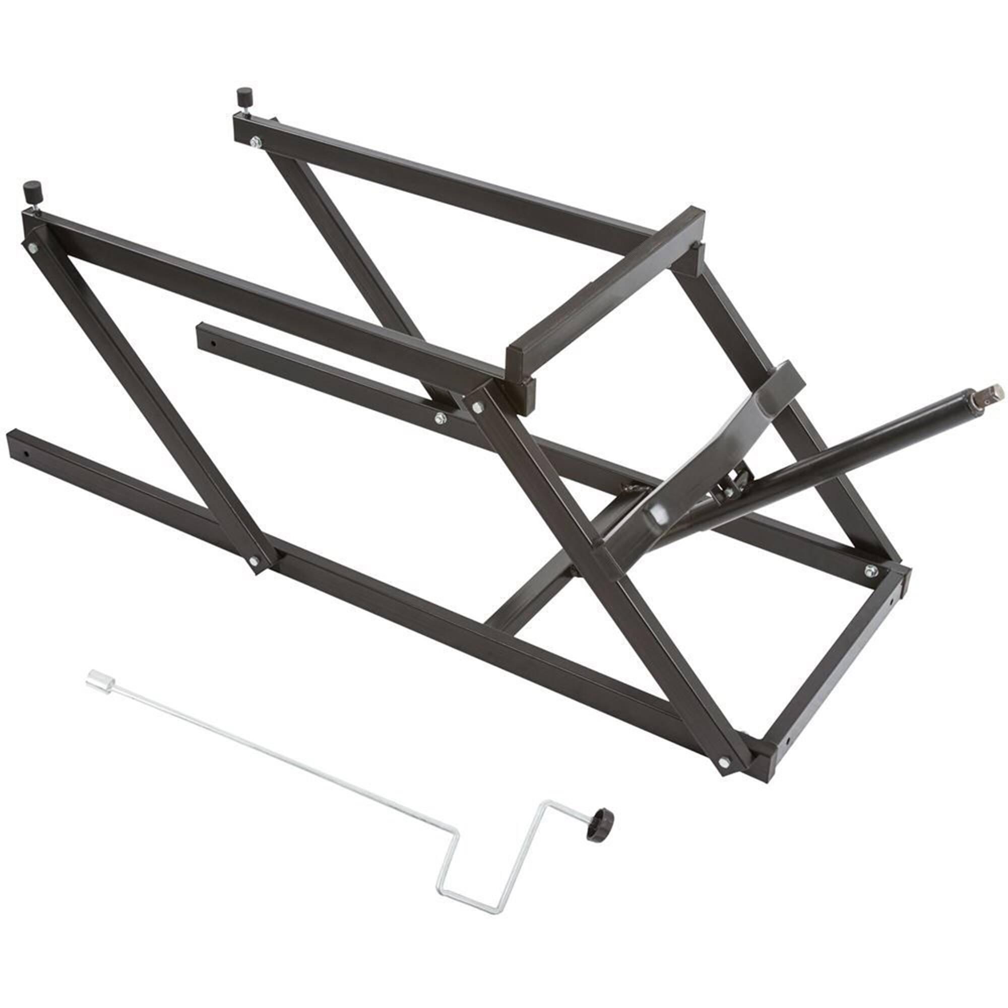 Front. Black Ice - Black Ice Snowmobile Lift Jack with Manual Hand Crank and 700 Pound Capacity - Black.
