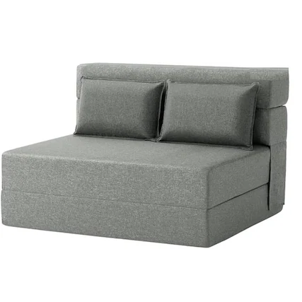 Front. Acekool - 4-in-1 Folding Sofa Bed Chair Bed, Convertible Sleeper with Pillow, Large - Grey.
