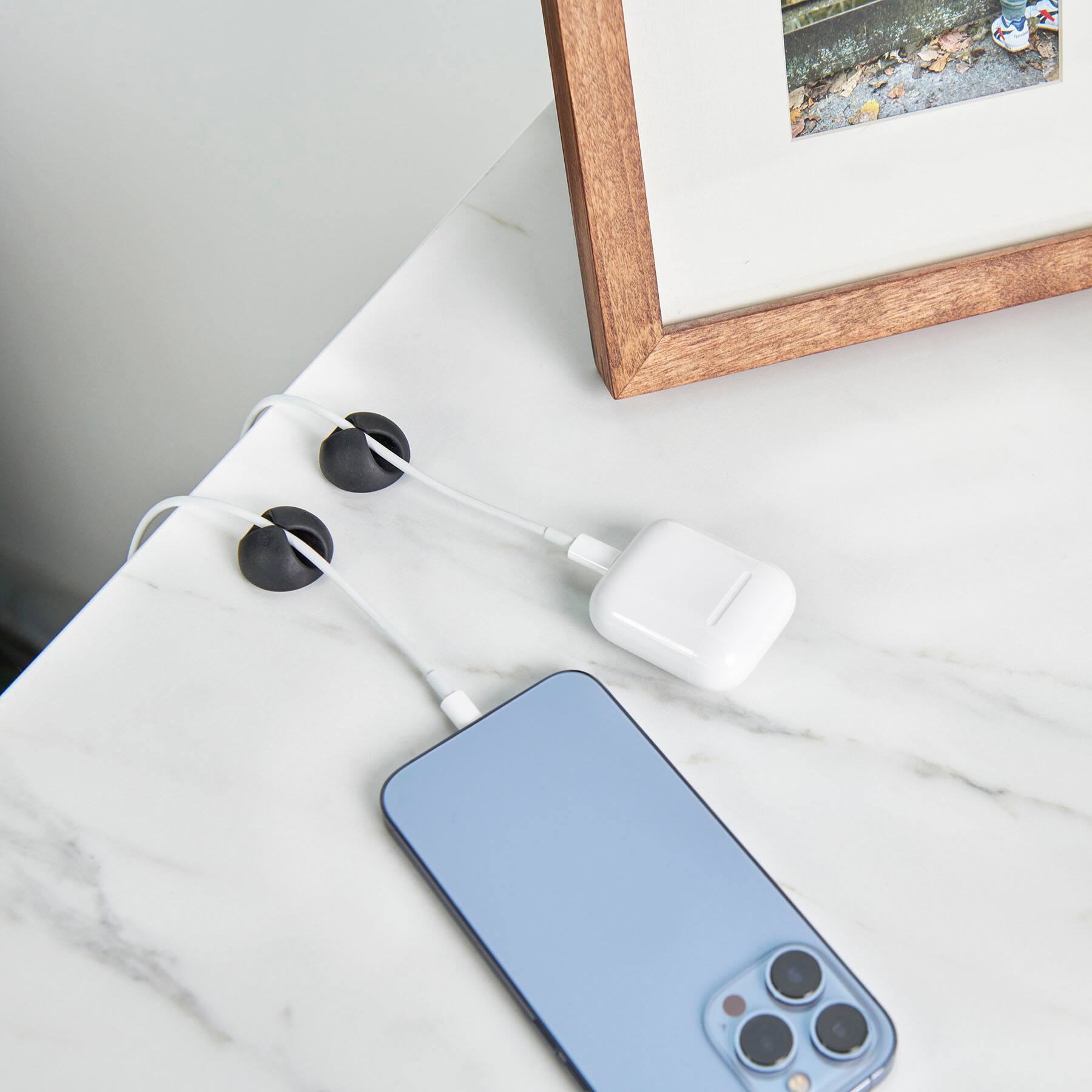 Alt View 12. Wrap-It Storage - Cable Clips - Black.