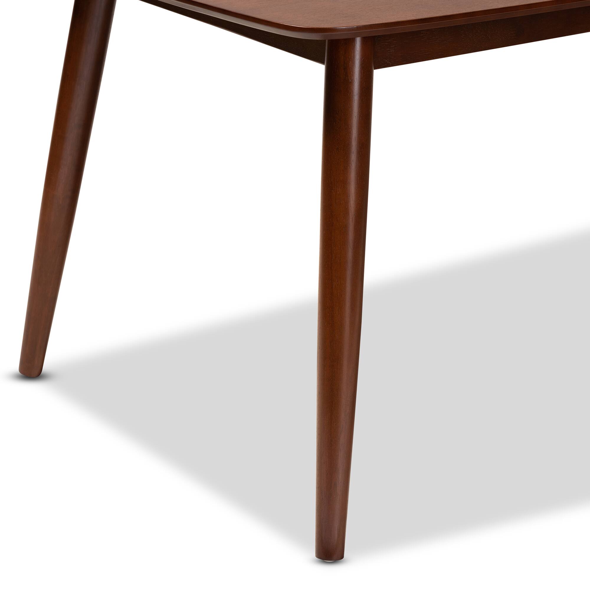 Alt View 1. Baxton Studio - Edna Mid-Century Modern Finished Wood Dining Table - Walnut.