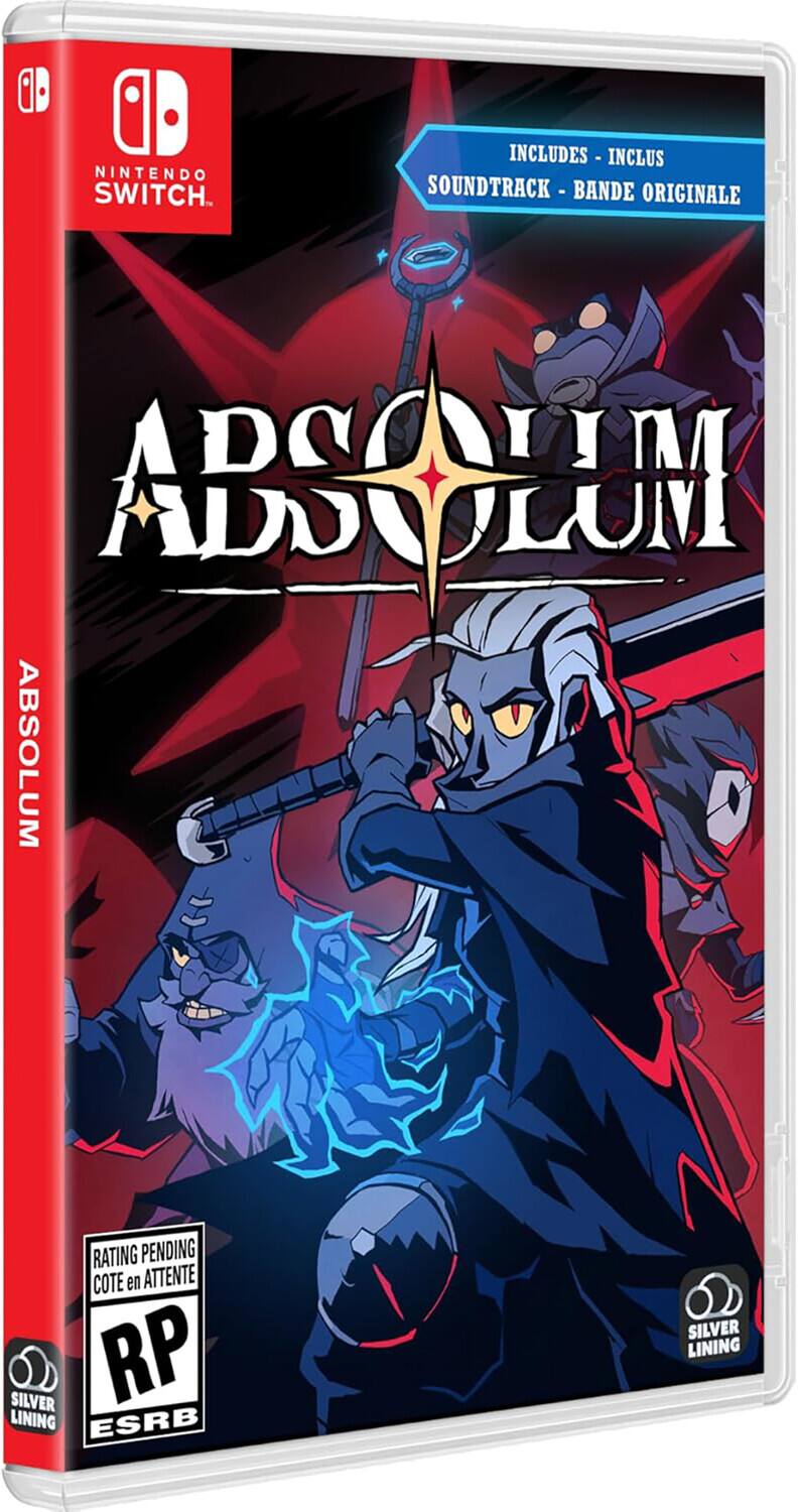 NINTENDO SWITCH

ABSOLUT ABSOLUM

INCLUDES - INCLUS SOUNDTRACK - BANDE ORIGINALE

RATING PENDING COTE EN ATTENTE RP ESRB

SILVER LINING