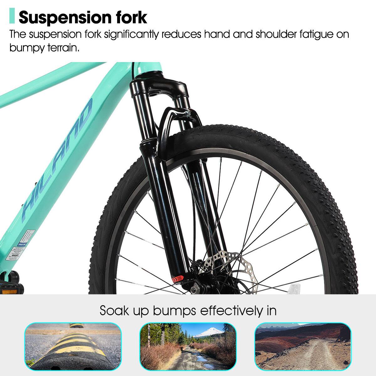 HILAND 27.5 Inch Mountain Bike with 21 Speed for Men Women
