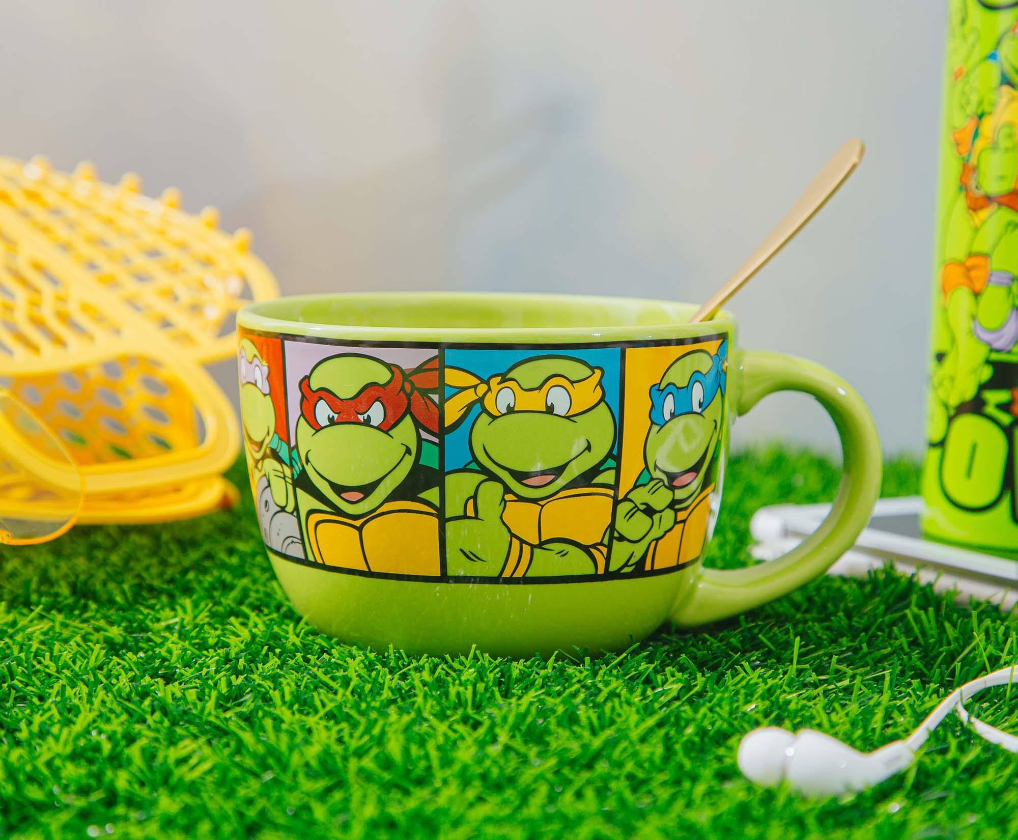 Alt View 2. Silver Buffalo - Teenage Mutant Ninja Turtles Characters Ceramic Soup Mug | Holds 24 Ounces - Green.