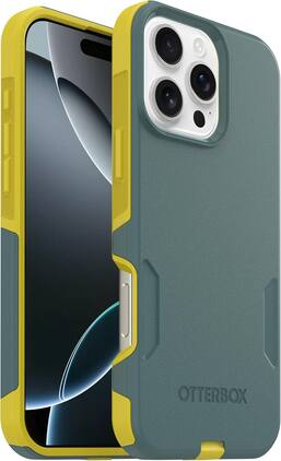 OtterBox - Commuter Series Hard Shell for MagSafe for Apple iPhone 16 Pro Max - Ocean Sunrise (Green & Yellow)